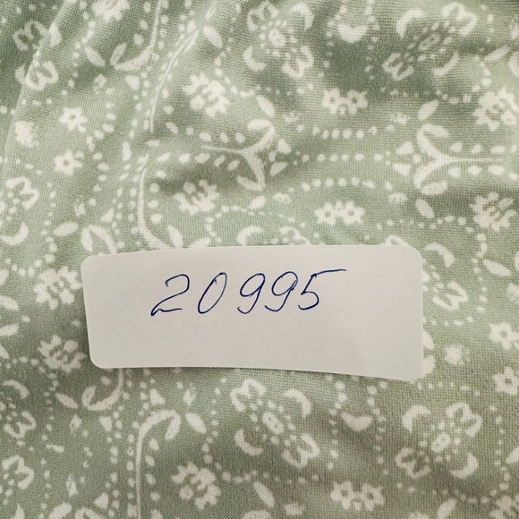 Lucky Brand 2 Pc PJ Pajama Set Women's GreenWhite PAISLEY Sleep Shorts Sz M Soft - Picture 9 of 9